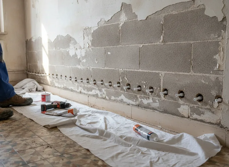 Injection de résine dans un pavillon à Lanester